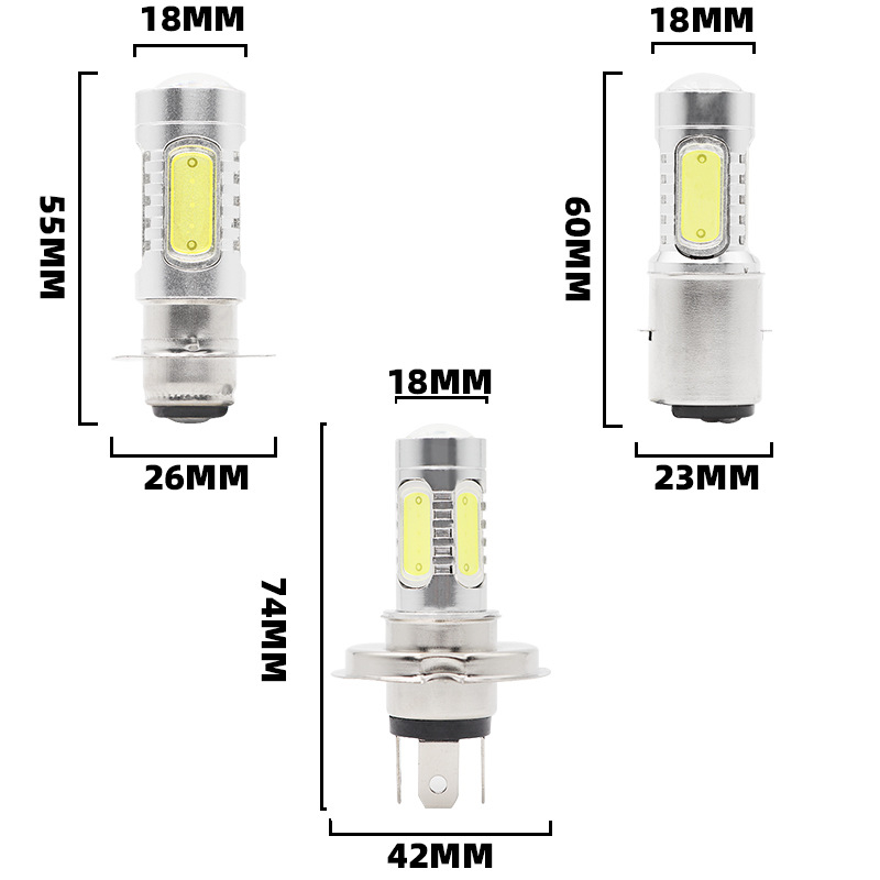 Motocikl LED far H4 P15D BA20D, aluminijsko kućište, LED izvor 7.5W, 12-24V, vijek trajanja 60000 sati