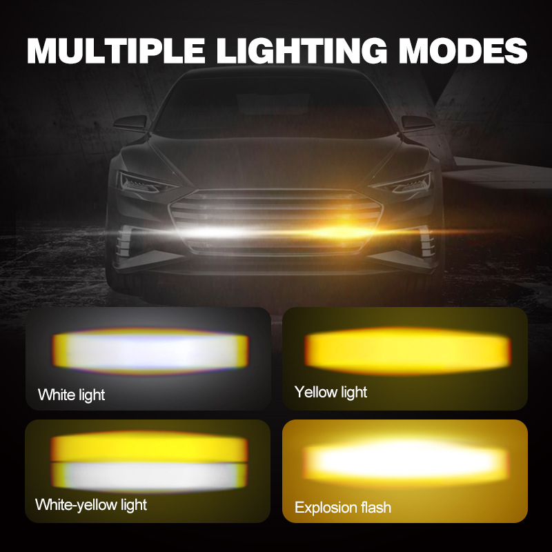 Svjetlo rešetke automobila s mini matricnim laserskim svjetlom, žuto‑bijeli LED za univerzalna vozila