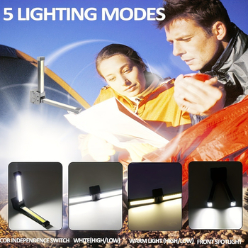 COB LED φακός εξωτερικού χώρου πολυλειτουργικός, 5W, 350 lm, αλουμινένιο σώμα, μοντέλο A-55, ρυθμιζόμενη φωτεινότητα