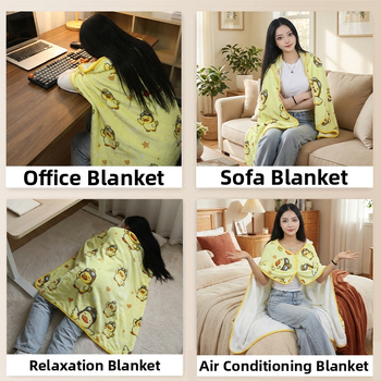 Flaneles pléd kapucnival — egész évben használható, rajzfilm-stílus, anyag: flanel, testreszabás elérhető