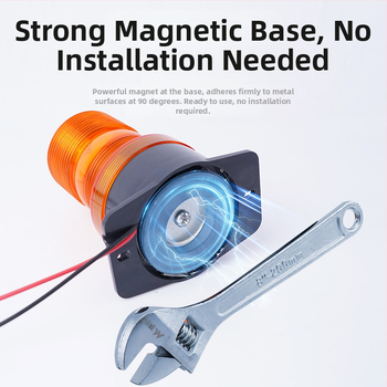 Mágneses autós riasztó lámpa, mennyezetre szerelhető, modell JSD03, 7W, vízálló