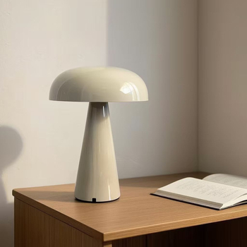 SC53 gljiva stolna lampa, danski dizajn, crvena za spavaću sobu, umjetni ambijentalni svjetiljka, gumbasti prekidač, metalno sjenilo, USB napajanje, 220V, CRI ≥90