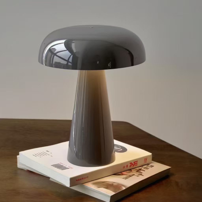 SC53 gljiva stolna lampa, danski dizajn, crvena za spavaću sobu, umjetni ambijentalni svjetiljka, gumbasti prekidač, metalno sjenilo, USB napajanje, 220V, CRI ≥90