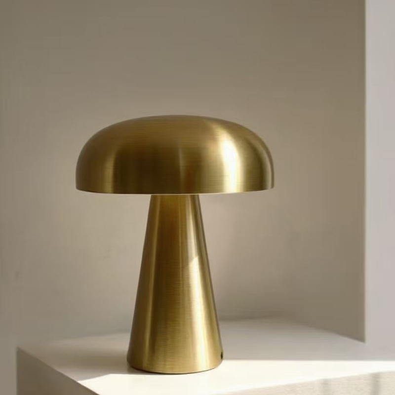 SC53 gljiva stolna lampa, danski dizajn, crvena za spavaću sobu, umjetni ambijentalni svjetiljka, gumbasti prekidač, metalno sjenilo, USB napajanje, 220V, CRI ≥90
