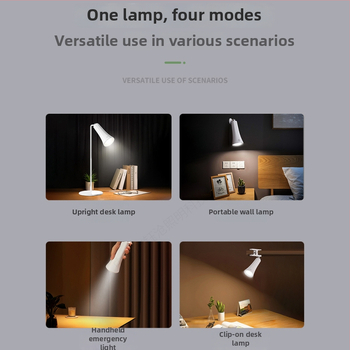 LED stolna lampa za učenje s magnetskim držačem, klips-zid bez bušenja, za studij, ured i čitanje