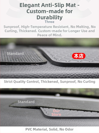 Automobilová protišmyková podložka na palubnej doske so skladištným priestorom pre centrálnu konzolu, PVC, odolná vysokým teplotám