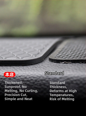 Automobilová protišmyková podložka na palubnej doske so skladištným priestorom pre centrálnu konzolu, PVC, odolná vysokým teplotám