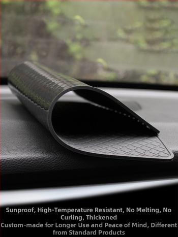 Automobilová protišmyková podložka na palubnej doske so skladištným priestorom pre centrálnu konzolu, PVC, odolná vysokým teplotám