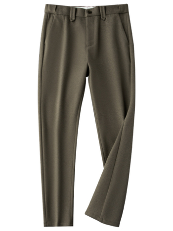 Muške vunene hlače s fleec podstavom za toplinu, zimski debeli stil, ravni kroj, mikroelastičnost, poliester 71–80%