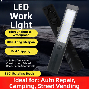 Magnetická LED pracovná lampa na opravy áut, 360° lúč, 5V, 10W, telo z hliníkovej zliatiny