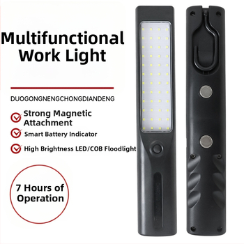 Magnetická LED pracovná lampa na opravy áut, 360° lúč, 5V, 10W, telo z hliníkovej zliatiny