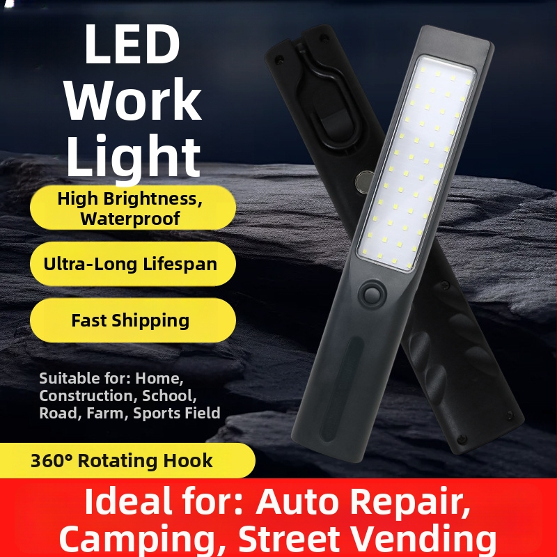 Magnetická LED pracovná lampa na opravy áut, 360° lúč, 5V, 10W, telo z hliníkovej zliatiny