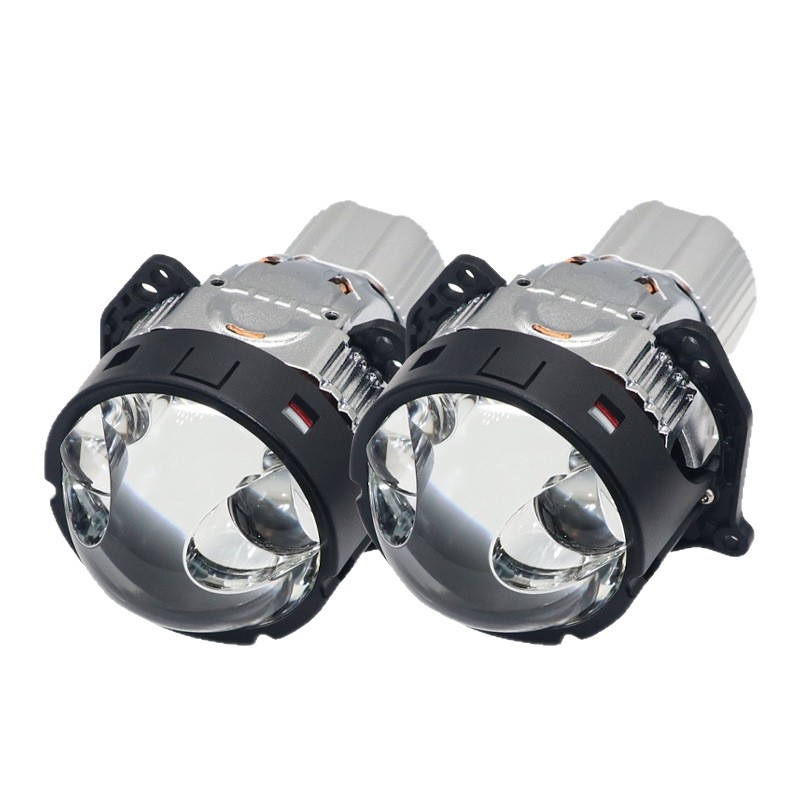 LED laserska prednja svjetla za automobil – par s dvostrukim direktnim snopom i bifokalnim lećama, 55W, 9-24V, 6000 lm, aluminijska legura, univerzalna kompatibilnost