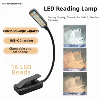 USB punjiva LED lampa za čitanje, sklopiva stolna lampa s klipsom, za učenje i zaštitu očiju