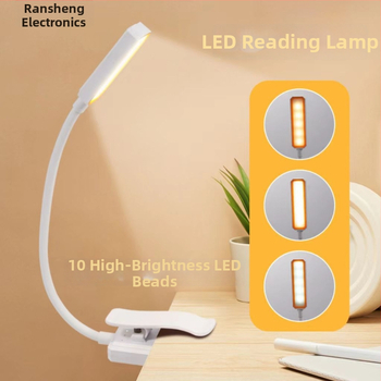 USB punjiva LED lampa za čitanje, sklopiva stolna lampa s klipsom, za učenje i zaštitu očiju