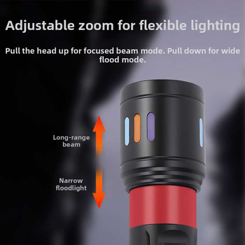 Mini tölthető kézi zseblámpa COB LED-del, kültéri használatra, 10W, 200 lm, IP45, alumíniumötvözet test