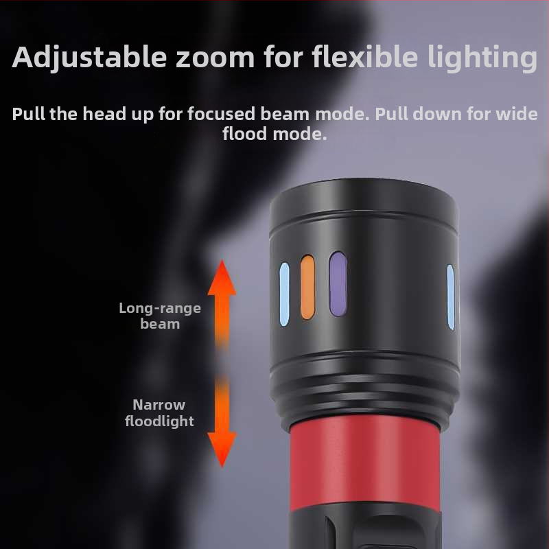 Mini tölthető kézi zseblámpa COB LED-del, kültéri használatra, 10W, 200 lm, IP45, alumíniumötvözet test