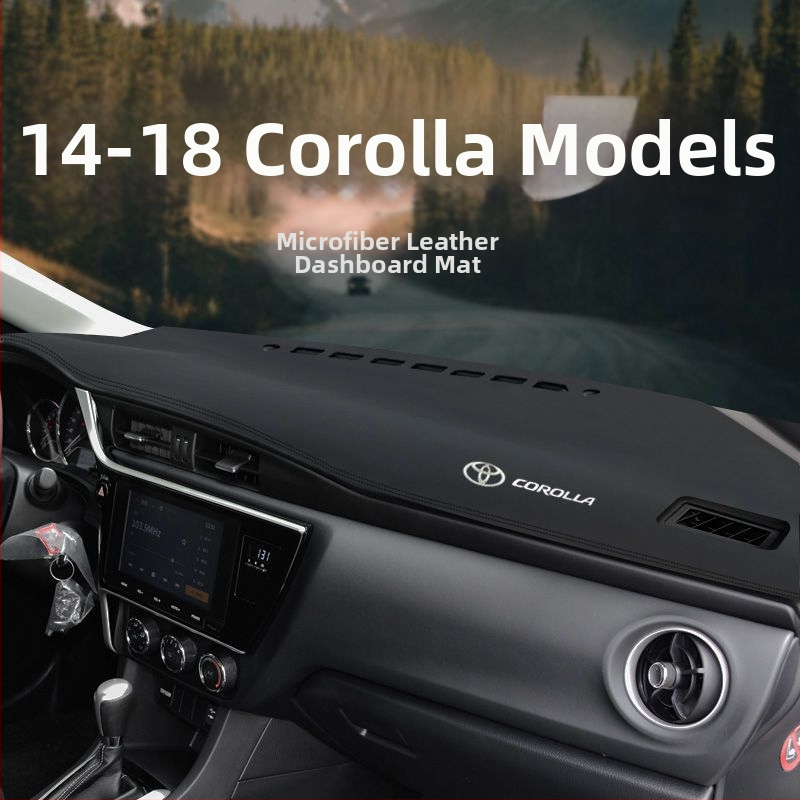 Slnečná ochranná podložka pre palubnú dosku a centrálnu konzolu Toyota Corolla, kompatibilná s modelmi 2014–2018.