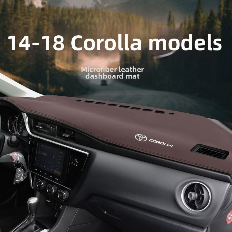 Slnečná ochranná podložka pre palubnú dosku a centrálnu konzolu Toyota Corolla, kompatibilná s modelmi 2014–2018.