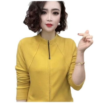 Oversize cipzáros póló félmagas nyakú, hosszú ujjú, poliészter-pamut keverék