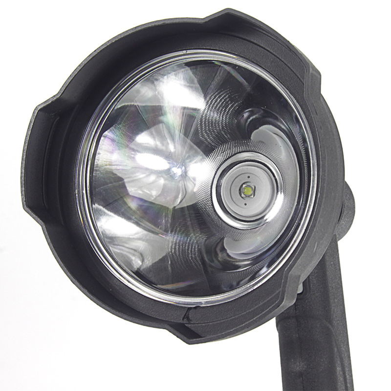 THANOS Ručni pretraživački reflektor za vanjsku upotrebu s nosačem, LED 10W, napajanje baterijom, 360° okret, domet 200–500 m
