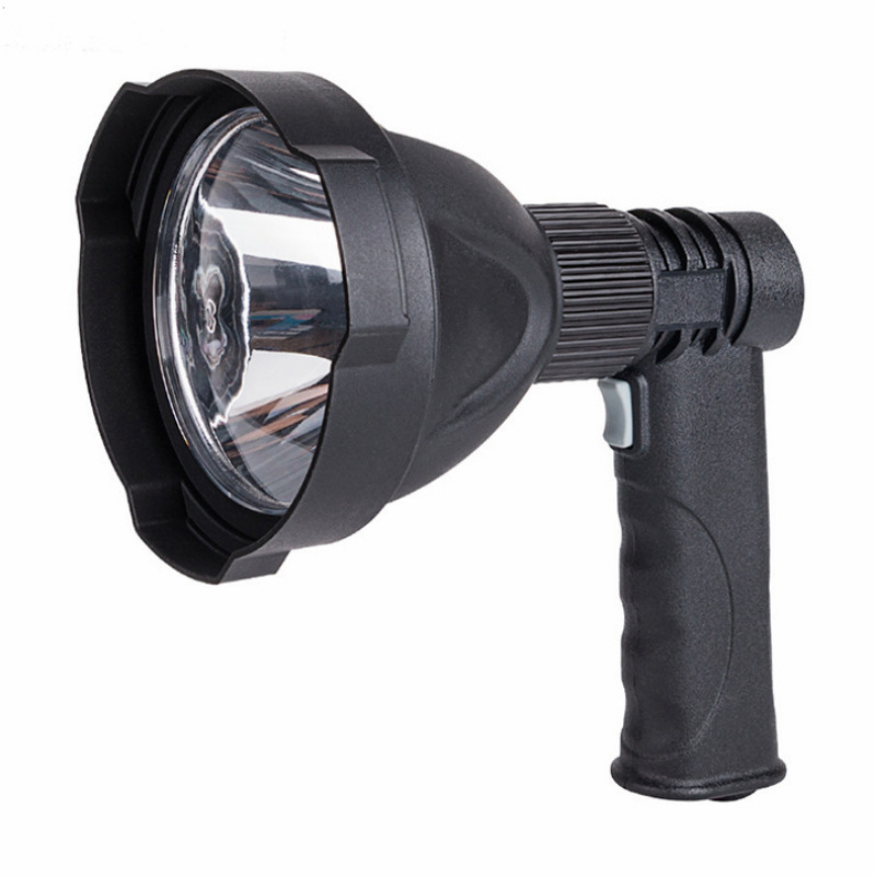 THANOS Ručni pretraživački reflektor za vanjsku upotrebu s nosačem, LED 10W, napajanje baterijom, 360° okret, domet 200–500 m