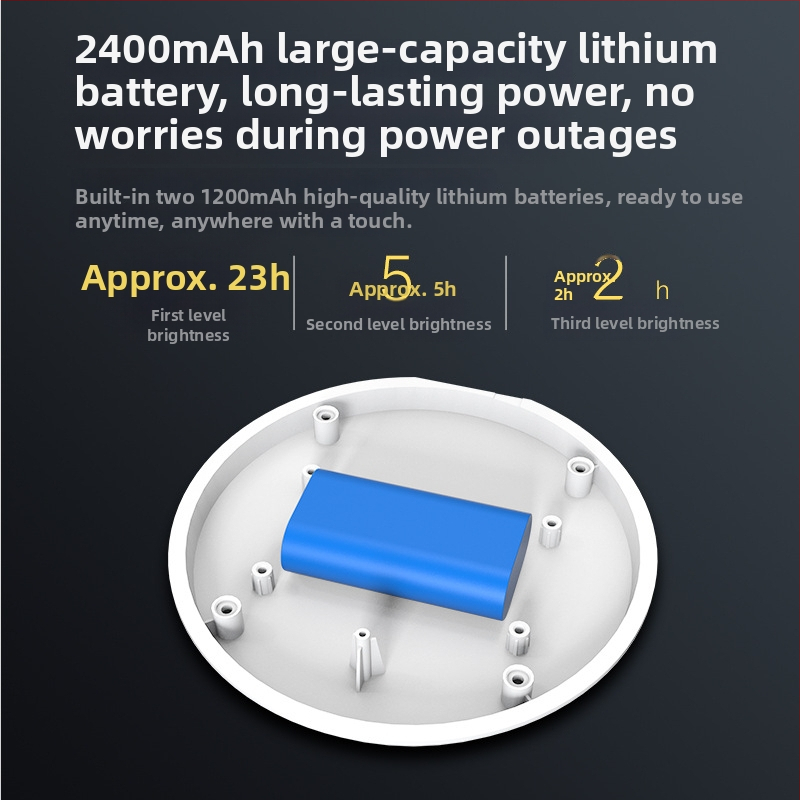Stolna lampica za učenje s zaštitom očiju – 360° podešavanje, LED, dodirni prekidač, ugrađena litijska baterija, USB napajanje