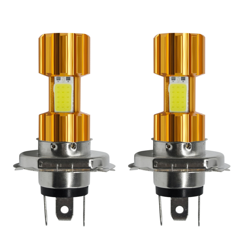 H4 COB motociklistička svjetla s trostranom COB LED, aluminijsko kućište, 12V, 18W