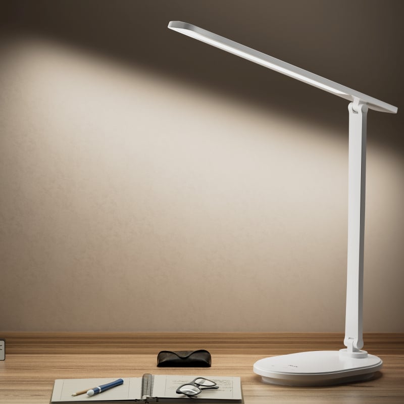 LED stolna lampa za sobu i učenje, zaštita vida, punjiva i priključna na struju, dvostruka uporaba, moderna minimalistička stil, plastično sjenilo