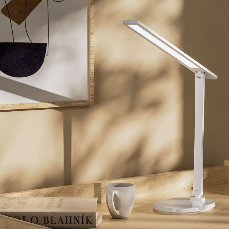LED stolna lampa za sobu i učenje, zaštita vida, punjiva i priključna na struju, dvostruka uporaba, moderna minimalistička stil, plastično sjenilo