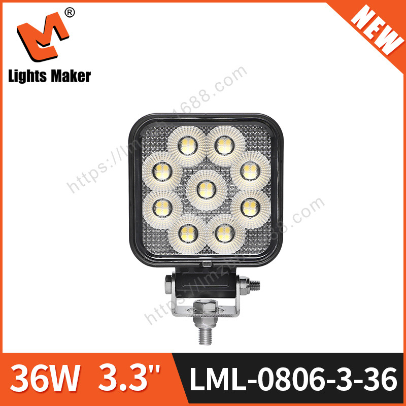 LED radna svjetiljka floodlight 36W 9-32V 1600lm 3000-6000K kućište od aluminijske legure
