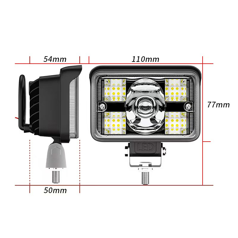 Automobilska radna LED svjetiljka s širokim vidnim poljem i dvobojnim laserskim reflektorom (32W, 10-80V, 5000lm, >30000 h, 6000-7000K)