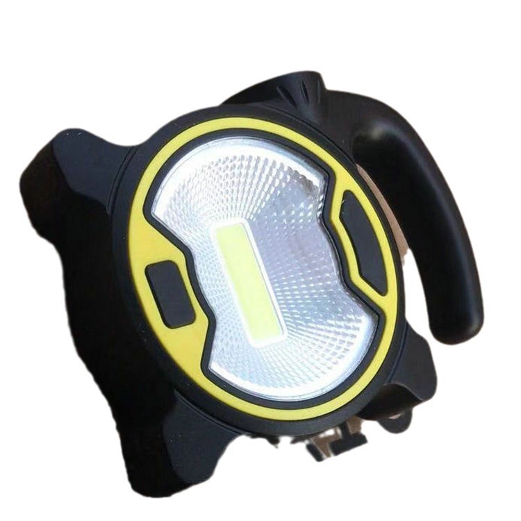 Prijenosna kamping lampa s COB LED, USB punjenje, ručno pokretanje, doseg 50–100 m