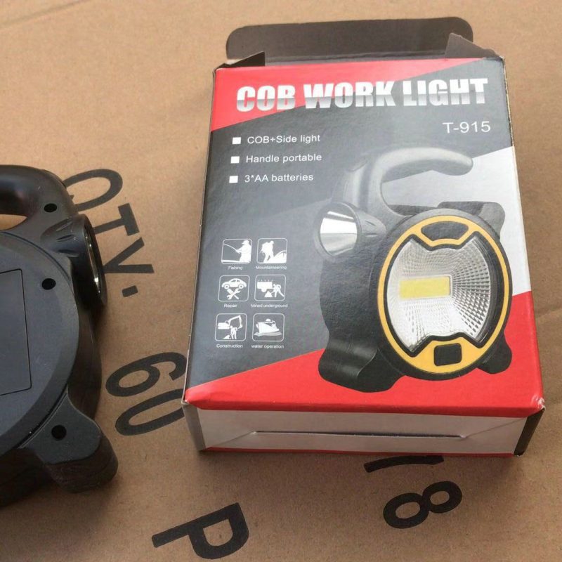 Prijenosna kamping lampa s COB LED, USB punjenje, ručno pokretanje, doseg 50–100 m
