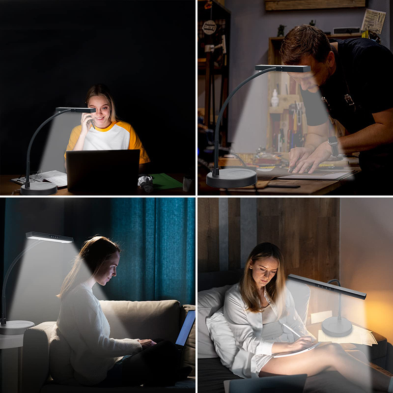 Λαμπτήρας γραφείου για εξάσκηση πιάνου με τροφοδοσία USB, έλεγχο αφής, μεταλλική σκιά, CRI 80-89, βασικός φωτισμός