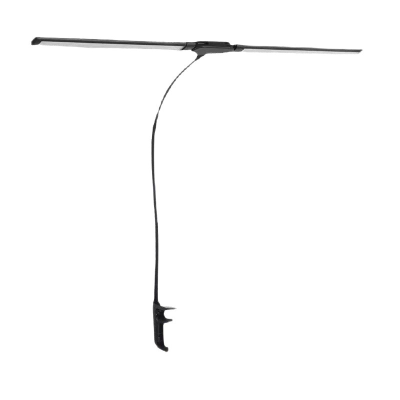 LED stolna lampa s fleksibilnim vratom i dvostrukom glavom – za učenje i čitanje, USB napajanje, metalno sjenilo, gumbasti prekidač, zaštita očiju