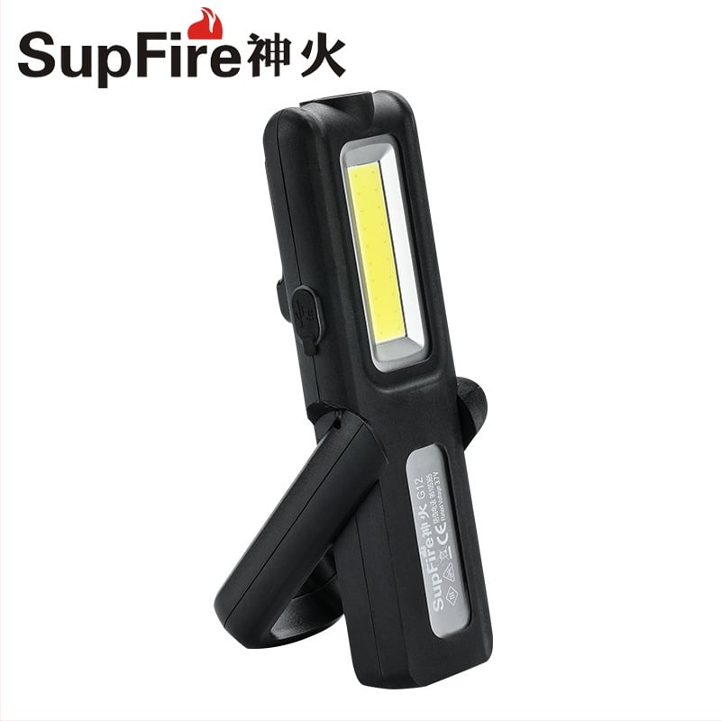 SupFire G12 magnetska LED radna svjetiljka, punjiva, dvostruka LED 5W/6W, baterija 2000mAh, 360° rotacija
