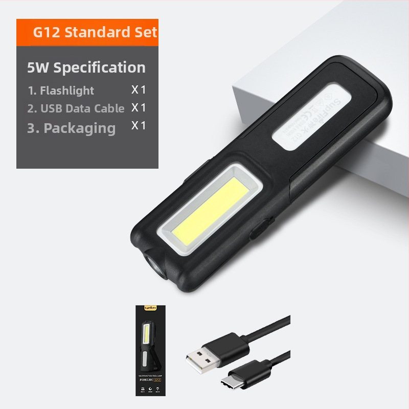 SupFire G12 magnetska LED radna svjetiljka, punjiva, dvostruka LED 5W/6W, baterija 2000mAh, 360° rotacija