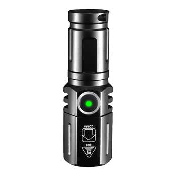 LED ručna svjetiljka s mini zumom — tijelo od aluminijske legure, 15W, baterije 18350/16340, domet 200–500 m.