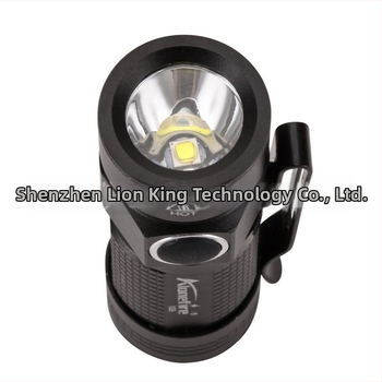 X29 mini klipsa LED baterijska svjetiljka — tijelo od aluminijske legure, napajanje baterijom, LED izvor, domet do 50 m