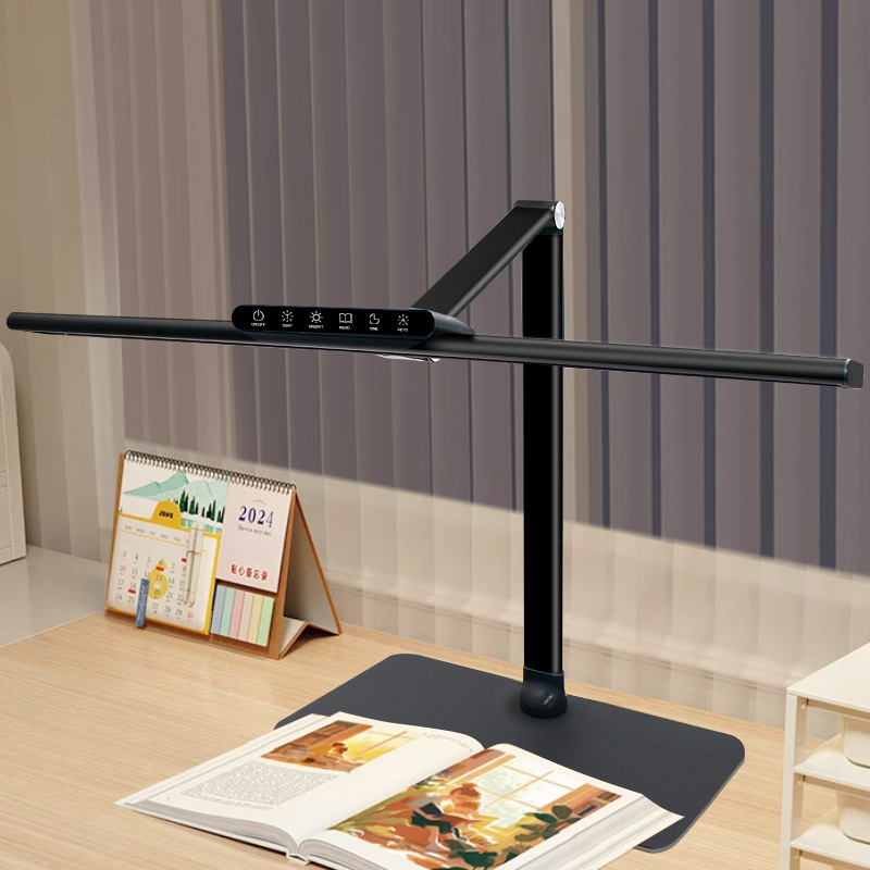 Tanuláshoz asztali lámpa szemvédő, 18W, CRI≥95, érintéses kapcsoló, fém árnyékoló, modern minimalist stílus, CE tanúsítvány