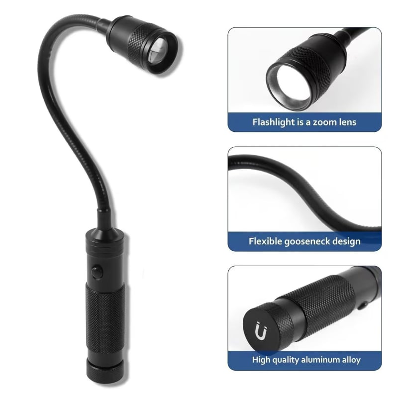 Vanjska BBQ LED lampica s teleskopskim vratom, 360° rotacija, magnetsko fokusiranje, 10W, 1200mAh