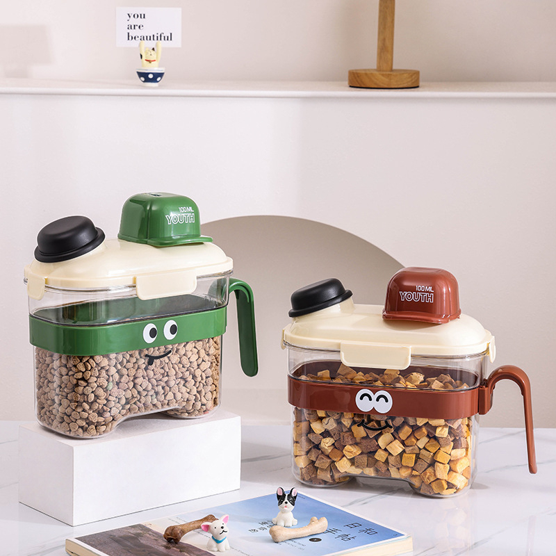 Harry PP δοχείο αποθήκευσης τροφής κατοικίδιων — σφραγιζόμενο, ανθεκτικό στην υγρασία κουτί φαγητού σκύλων και γάτων, 2800–3600 ml