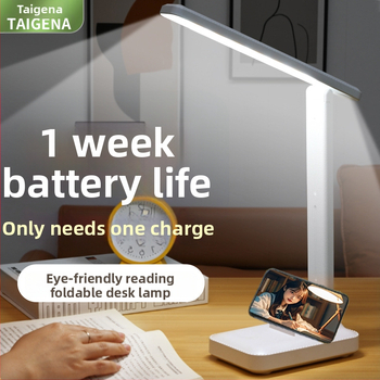 LED hajlékony asztali lámpa érintéses fényerő-szabályozással és memóriával a fényerőhöz – tanulólámpa, éjszakai fény és hangulatvilágítás, beépített akkumulátorral