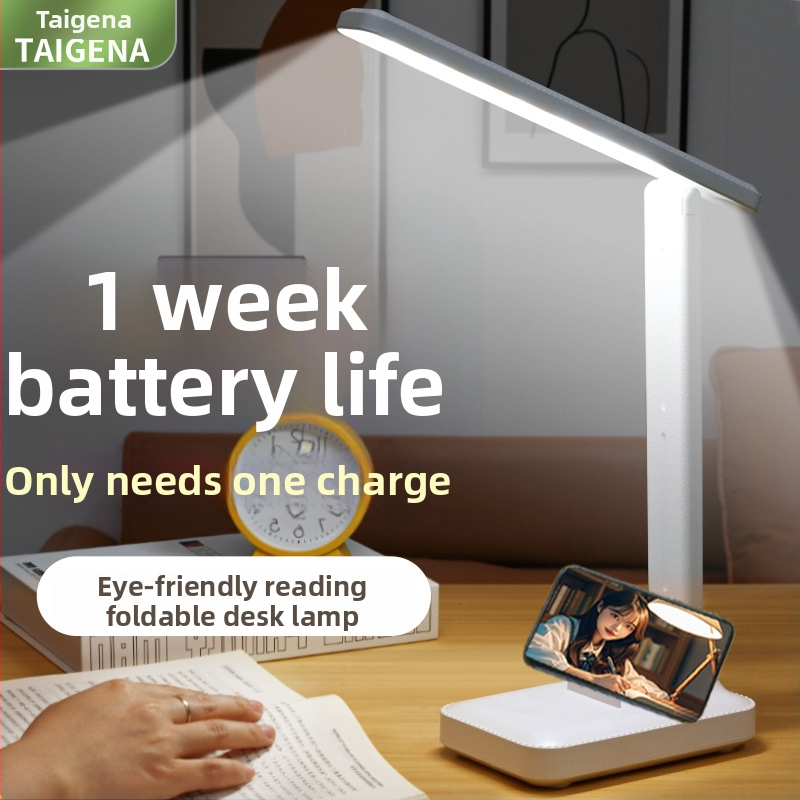 LED hajlékony asztali lámpa érintéses fényerő-szabályozással és memóriával a fényerőhöz – tanulólámpa, éjszakai fény és hangulatvilágítás, beépített akkumulátorral