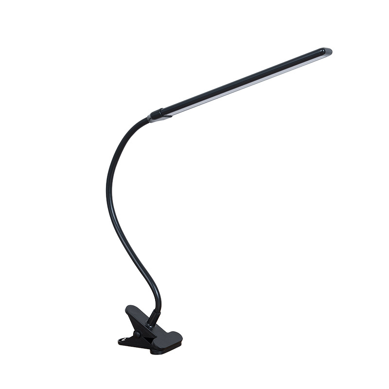 Klip LED stolna lampica s USB napajanjem, zaštita očiju, plastično sjenilo, gumbasti prekidač