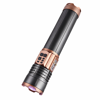Vanjska LED baterijska svjetiljka, 40W, 8000mAh, 360° rotacija, optički zoom, domet 200–500 m, punjiva višefunkcionalna radna svjetiljka