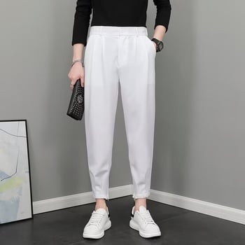 Muške hlače Slim-fit s višestrukim džepovima, bez glačanja, mješavina kemijskih vlakana, 85% poliester