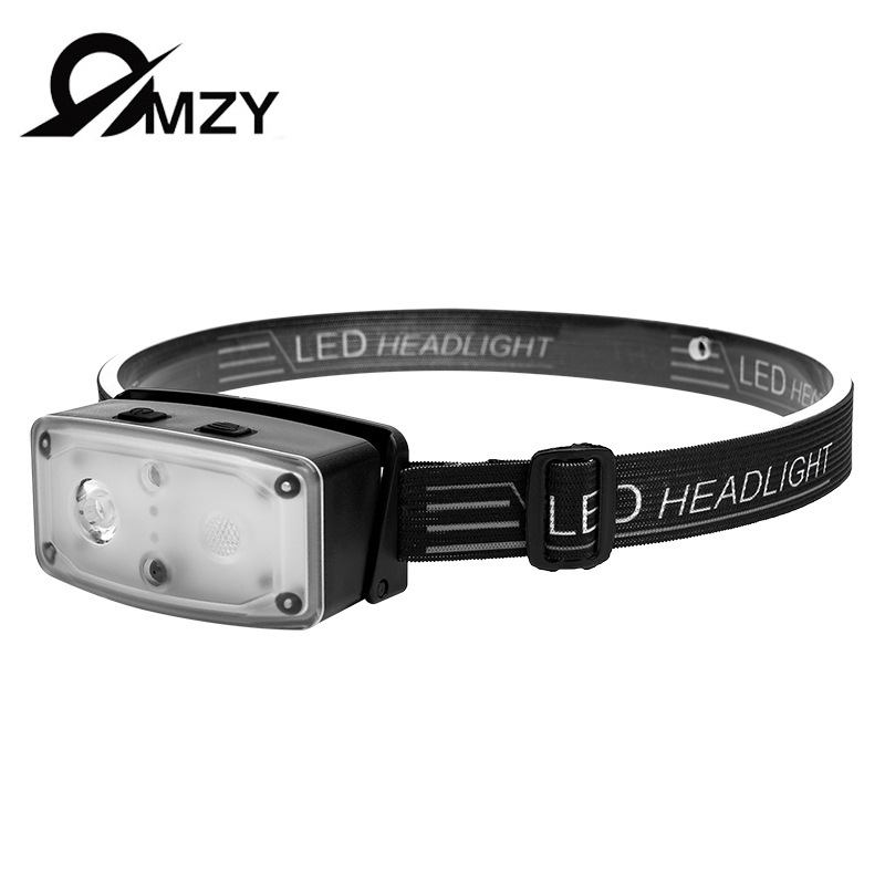 Čelna LED lampica s više funkcija i inteligentnim senzorom te dvostrukim LED izvorima – USB punjenje, 5W, 500 mAh baterija, nosiva na glavi