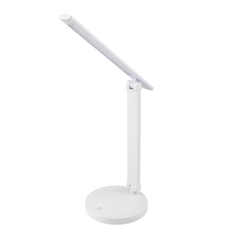 LED stolna lampa za studente: sklopni dugi krak, s ugrađenom litijskom baterijom i mogućnošću napajanja iz mreže, dodirni prekidač, noćna lampica i lampica za učenje